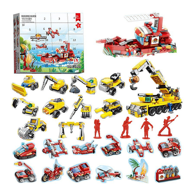 Advent Calendar Kids With Christmas Building Blocks