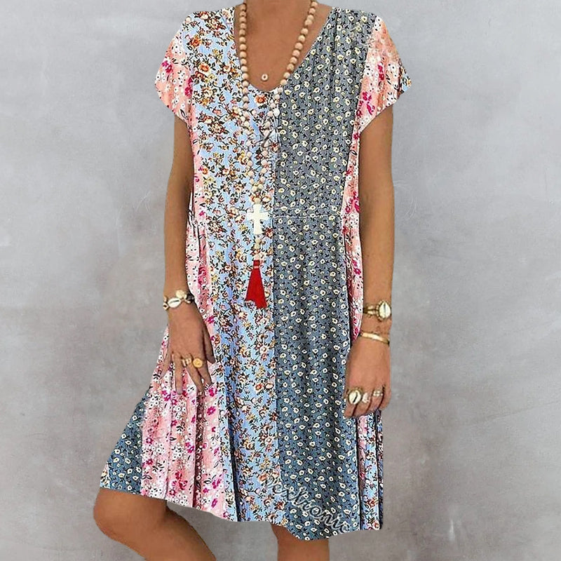 Mini Flower Boho Mini Dress