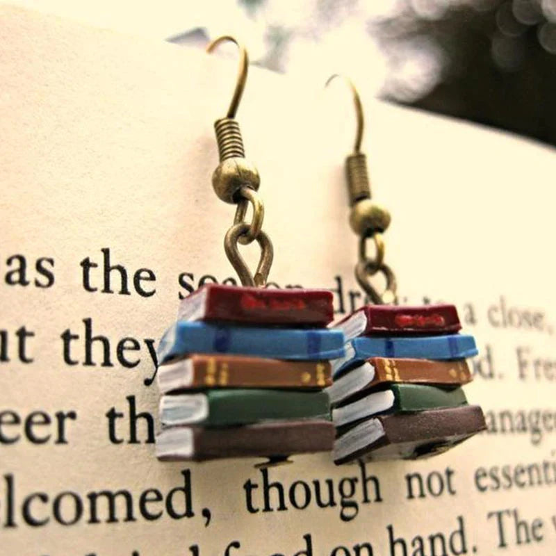 Stack of Books Earrings