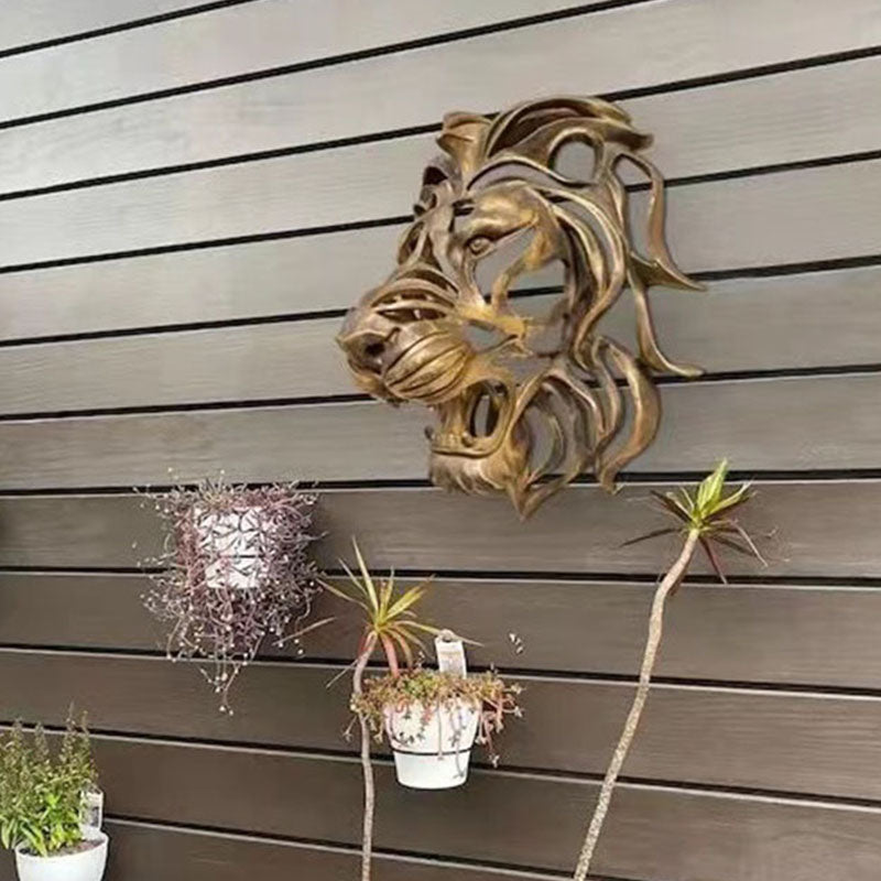 Lion Head Wall Mounted Art