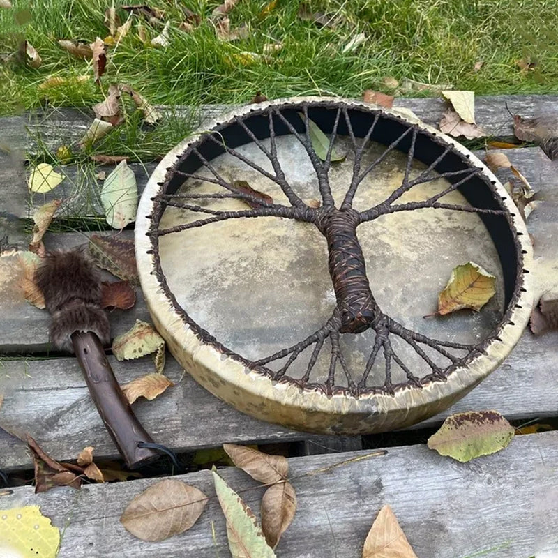 Shamanic Drum 'Tree of Life' Instrumental Ornament