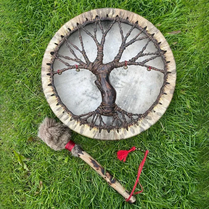Shamanic Drum 'Tree of Life' Instrumental Ornament