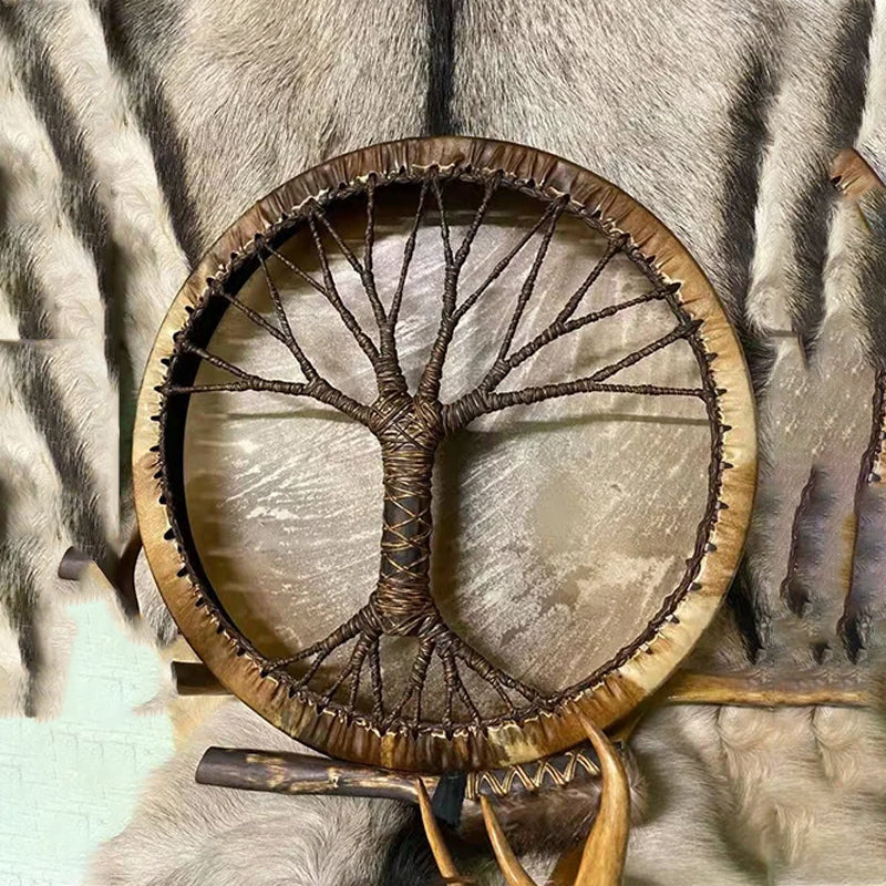 Shamanic Drum 'Tree of Life' Instrumental Ornament
