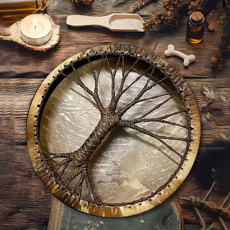 Shamanic Drum 'Tree of Life' Instrumental Ornament
