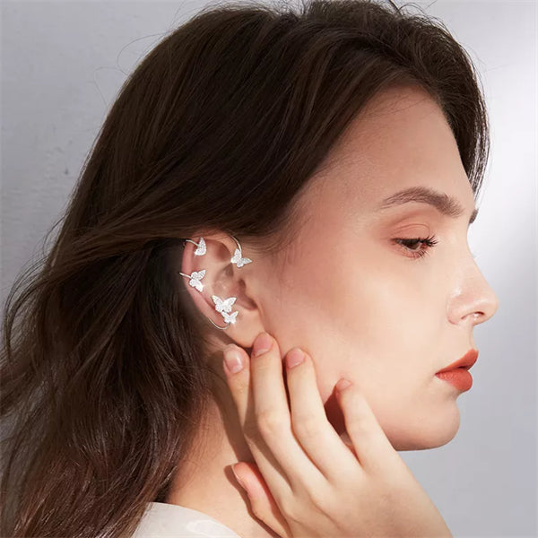 Withinhand Fashion Butterfly Climber Earrings