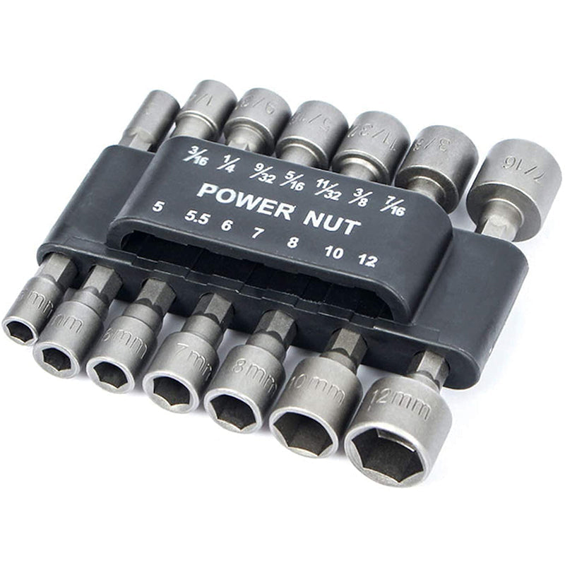 14Pcs Quick Release Magnetic Nut Setter Set