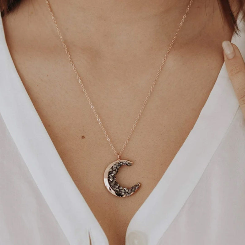 Half Crescent Moon Necklace