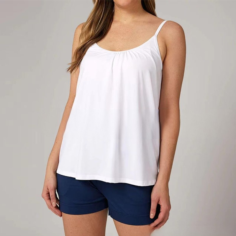 Loose Fitting Tank Top With Built-in Bra