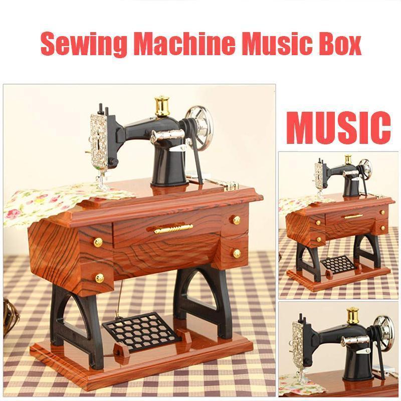 Mini Sewing Machine Music Box giftspocket