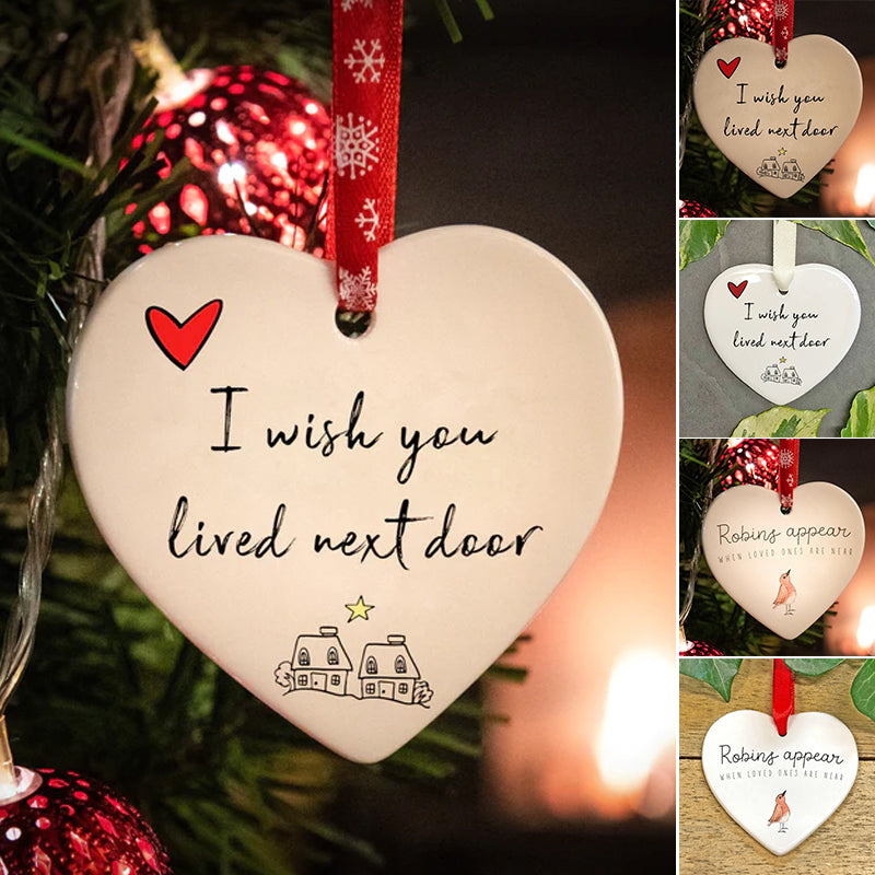 Ceramic Heart Hanging Ornament(💝Christamas Sale Buy 2 Get 1 Free)