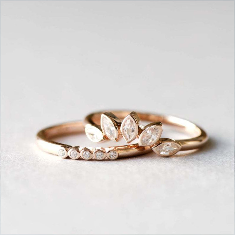 Set of Two Five Dots Rings