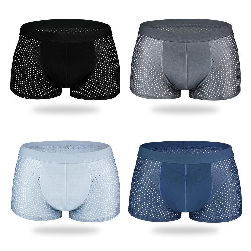 Mens Breathable Ice Silk Boxer