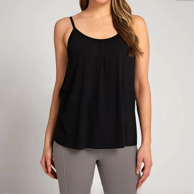 Loose Fitting Tank Top With Built-in Bra