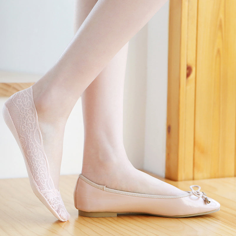 【3 Pairs】Lace No Show Liner Socks for Women
