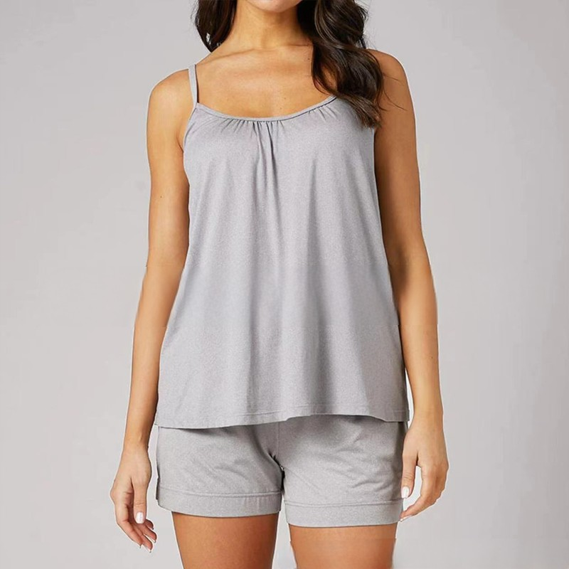 Loose Fitting Tank Top With Built-in Bra