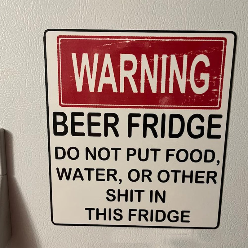 Funny Beer Fridge Vintage Sticker Sign