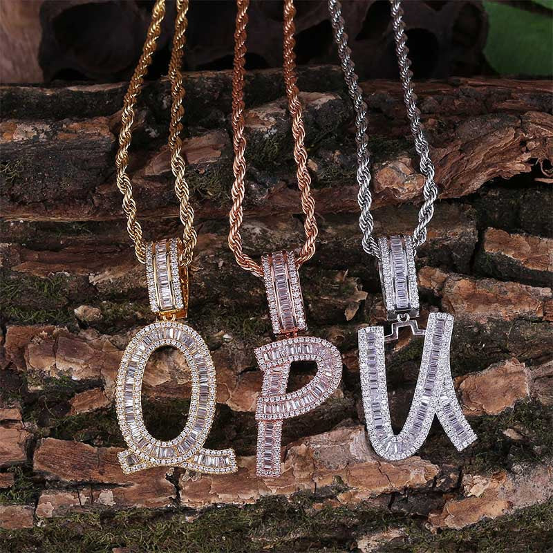 Alphabetic Zircon Necklace