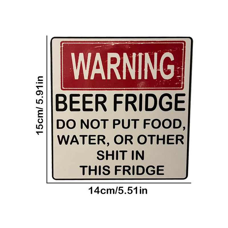Funny Beer Fridge Vintage Sticker Sign
