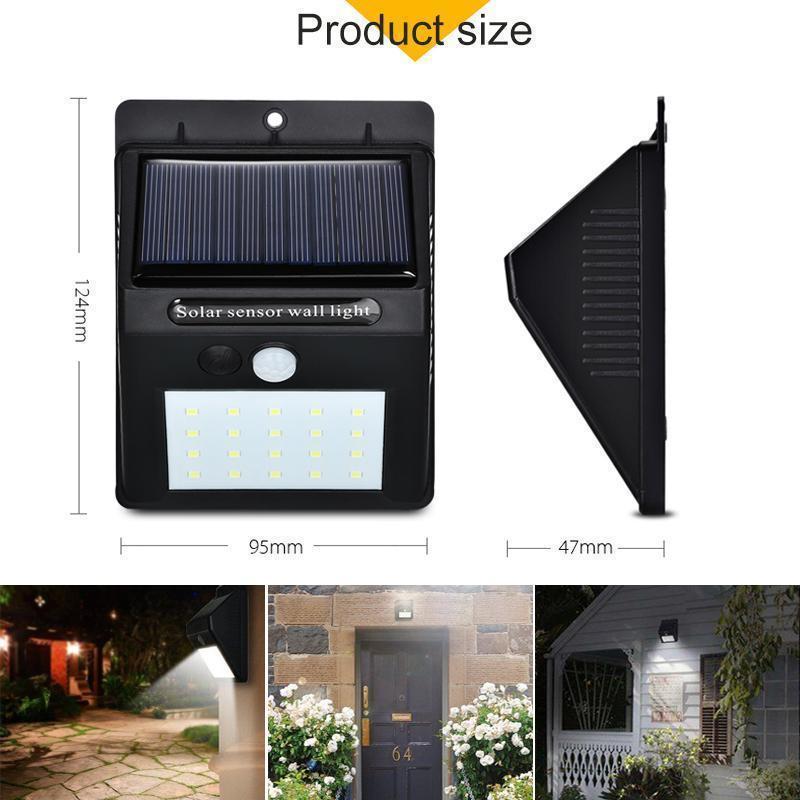 LED Solar Lamps Outdoor, Super Bright Wall Lamp with Motion Sensor