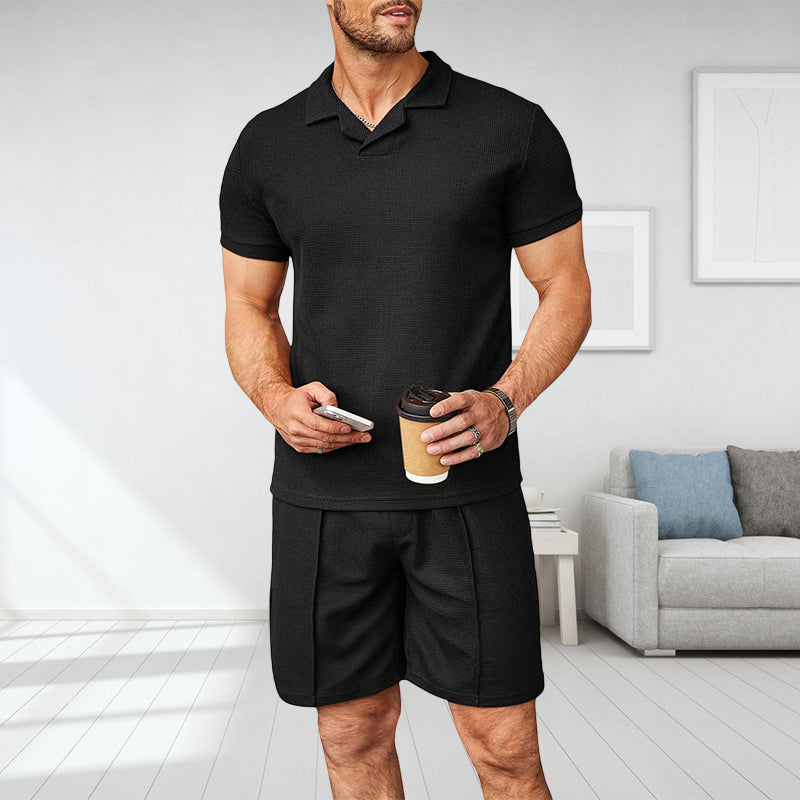 Men's V Neck Summer Casual Set