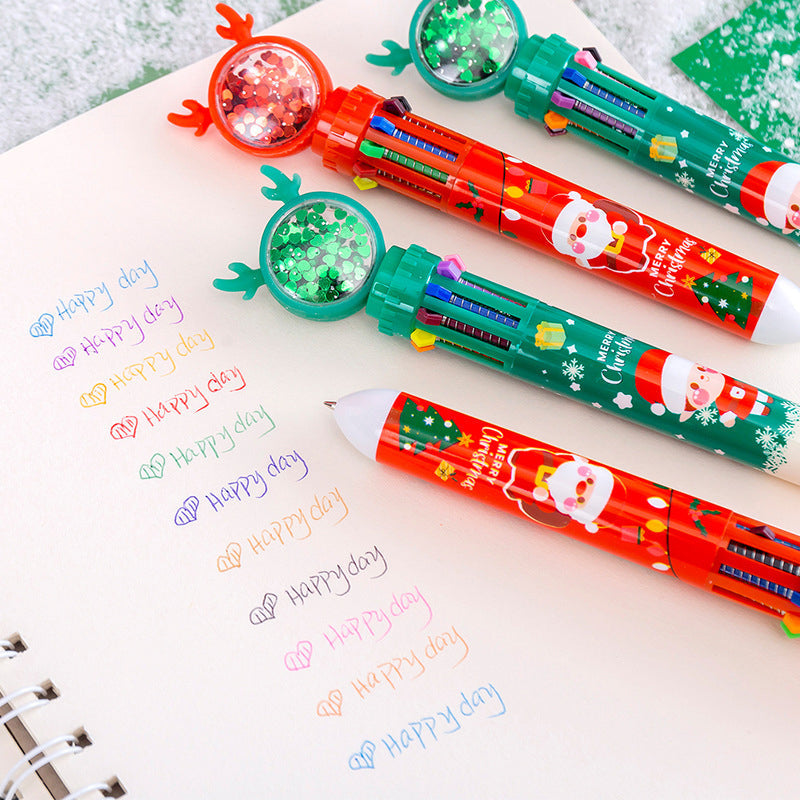 Cute Christmas Glitter Pen Set
