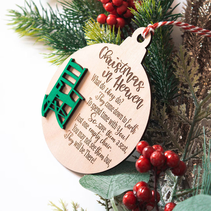 Heavenly Chair Christmas Memorial Charm