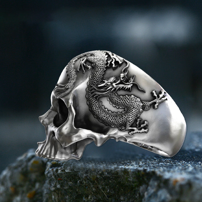Skull And Dragon Ring