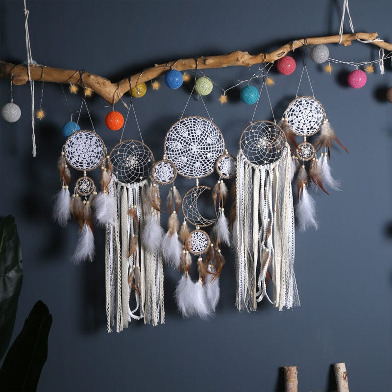 Dreamcatcher Moon and Stars Hanging Over the Bed(5 PCS)