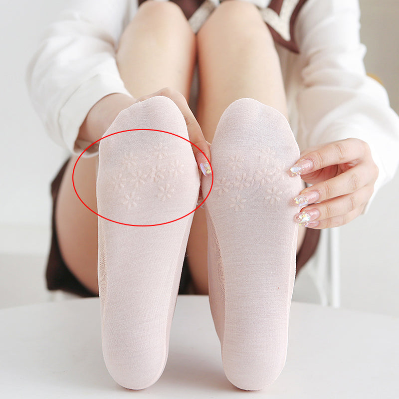 【3 Pairs】Lace No Show Liner Socks for Women