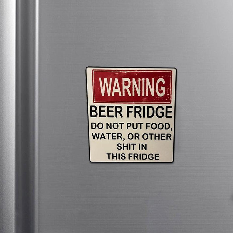Funny Beer Fridge Vintage Sticker Sign