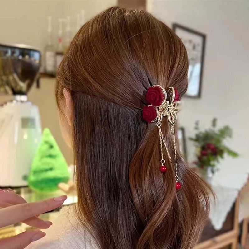 Metal Hair Barrette Tassel Hair Clip