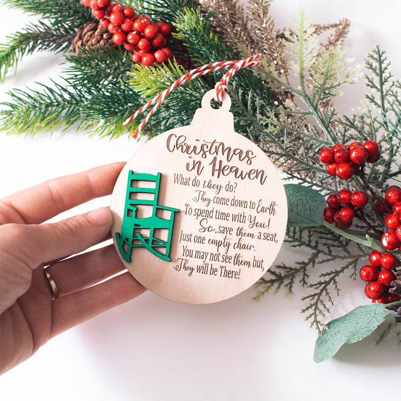 Heavenly Chair Christmas Memorial Charm