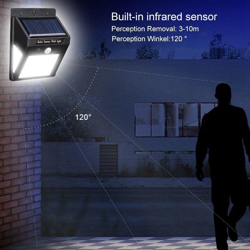 LED Solar Lamps Outdoor, Super Bright Wall Lamp with Motion Sensor