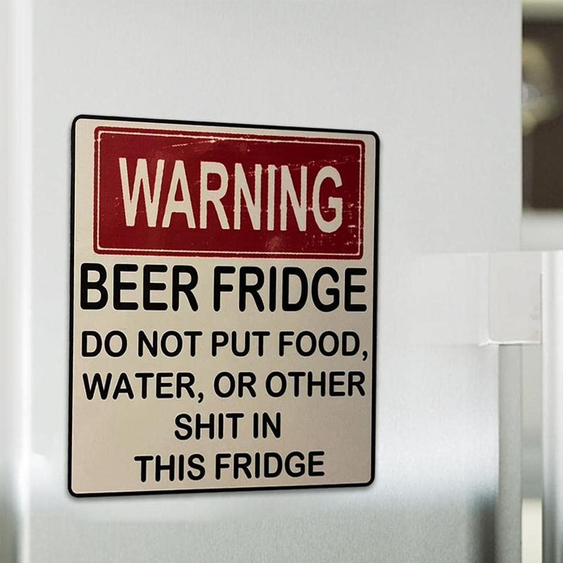 Funny Beer Fridge Vintage Sticker Sign