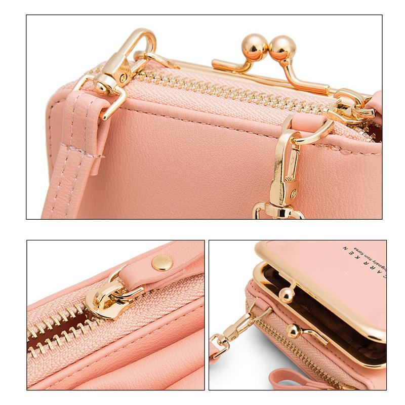 New Fashion Women Phone Bag Solid Crossbody Bag