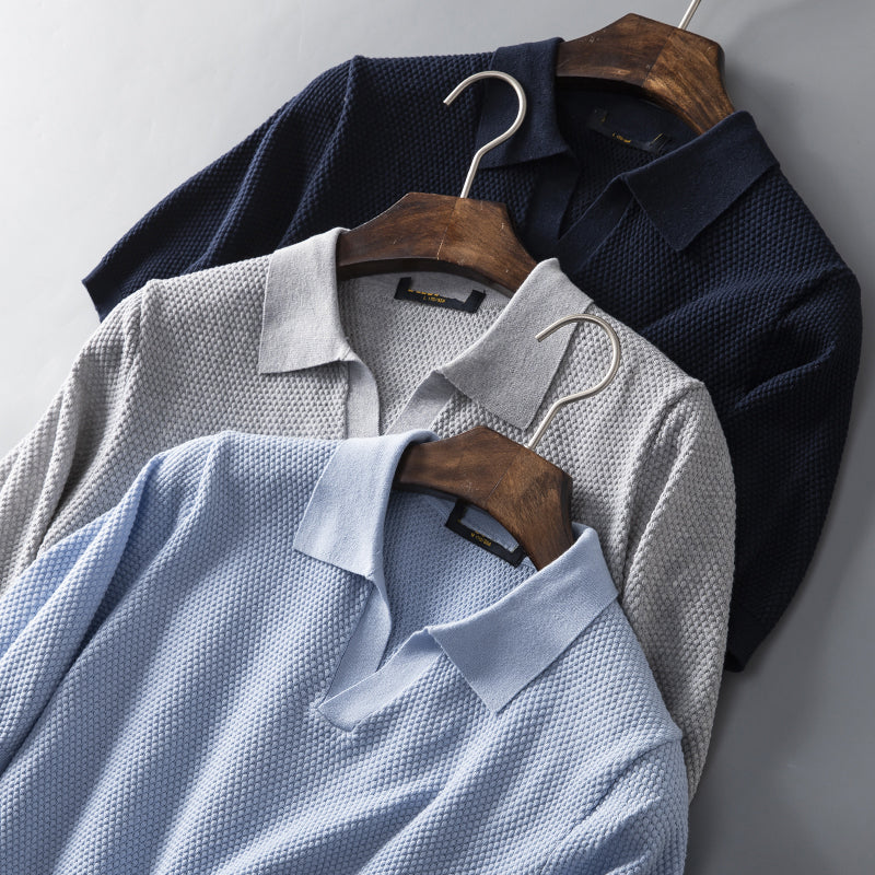 Men's Lapel Short Sleeve Polo Shirt