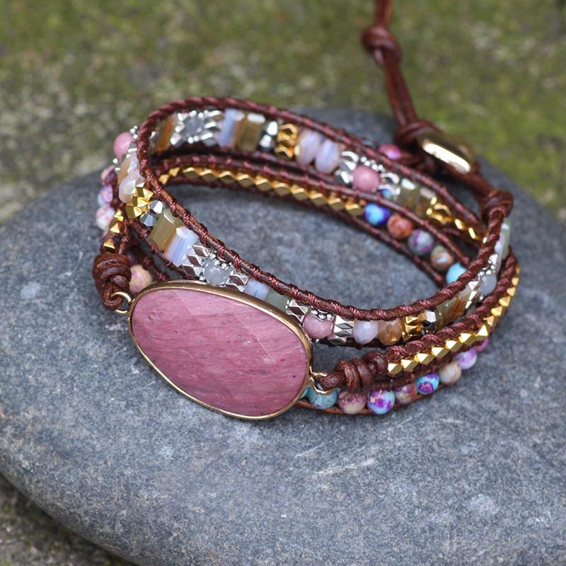 Handmade Natural Stone Wrap Bracelet