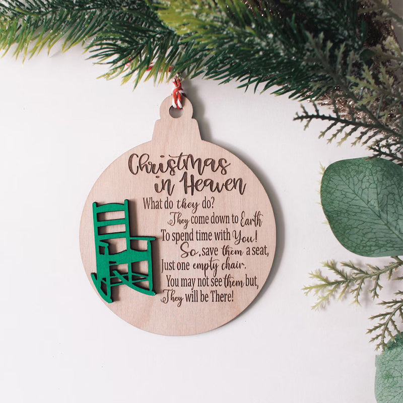 Heavenly Chair Christmas Memorial Charm