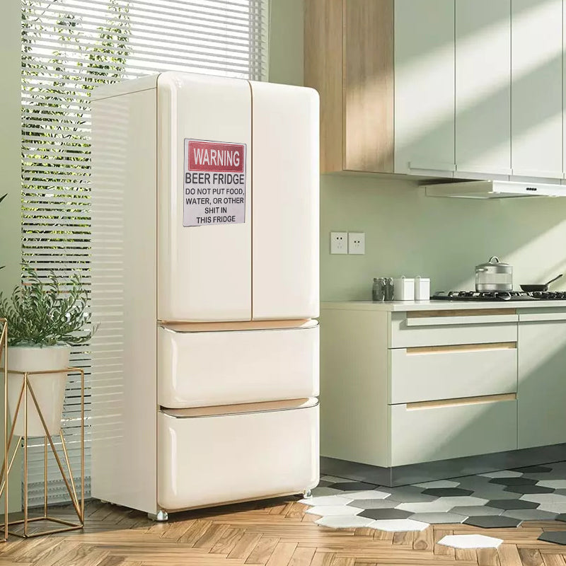 Funny Beer Fridge Vintage Sticker Sign