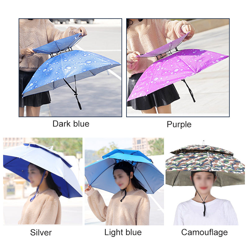 Double Layer Folding UV Wind Protection Umbrella