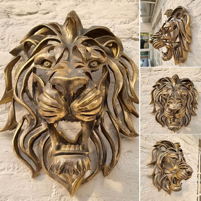 Lion Head Wall Mounted Art