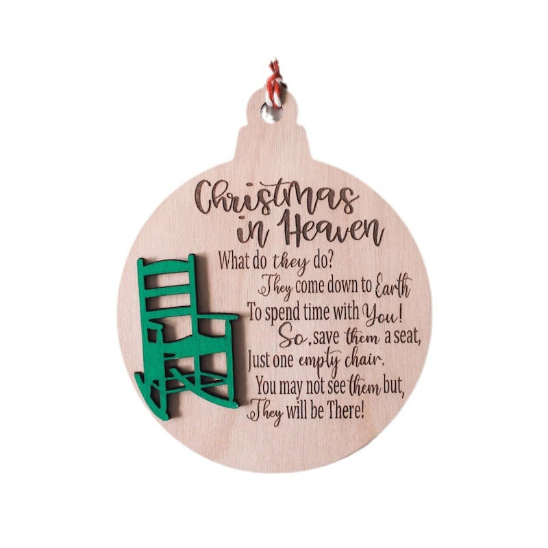 Heavenly Chair Christmas Memorial Charm