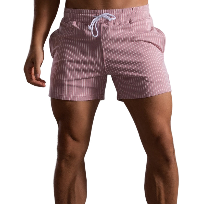 Men's Drawstring Elastic Workout Shorts