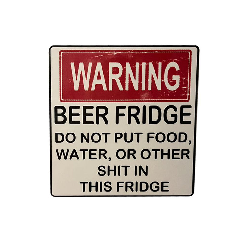 Funny Beer Fridge Vintage Sticker Sign
