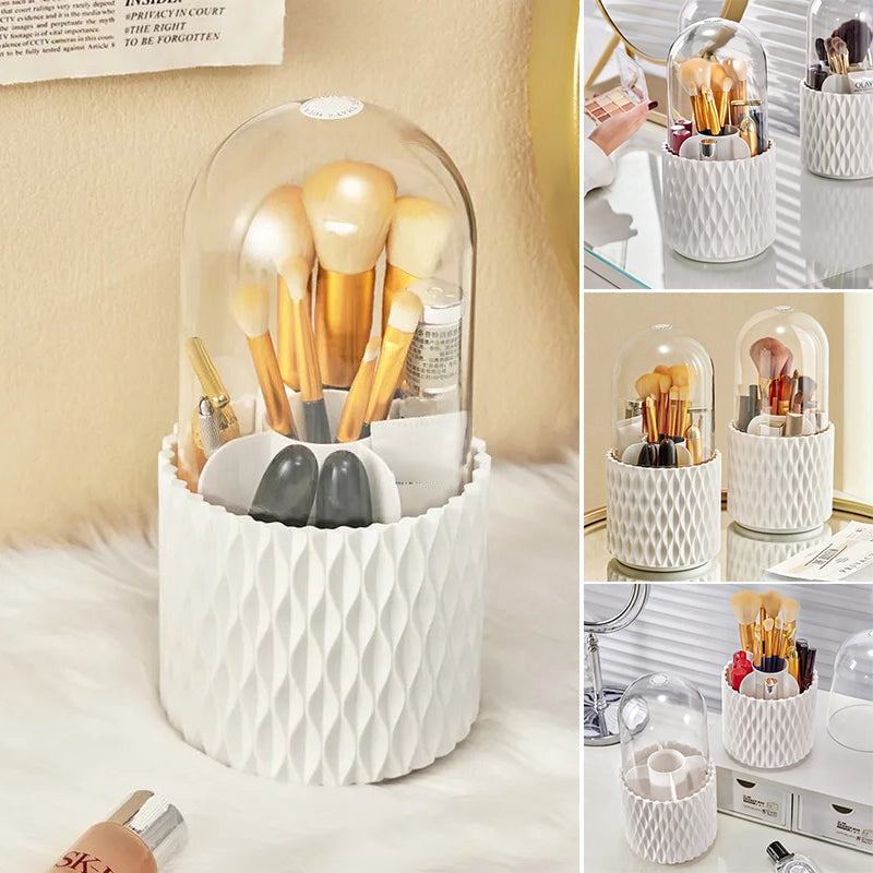 360° Spinning Makeup Brush Holder giftspocket
