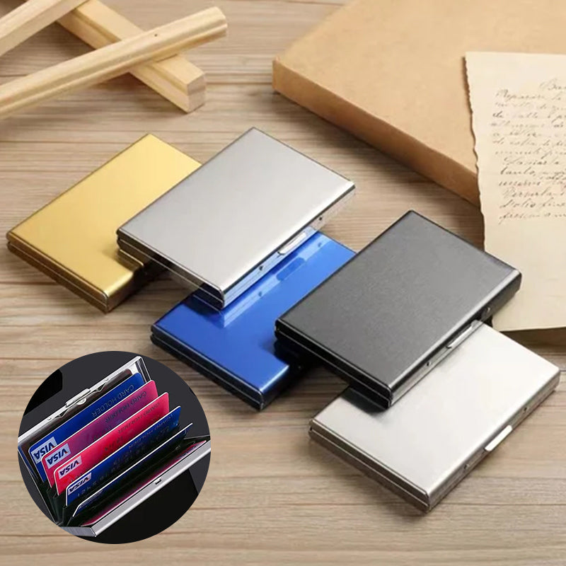 Ultra-thin Anti-theft Brush Anti-demagnetization Metal Card Case