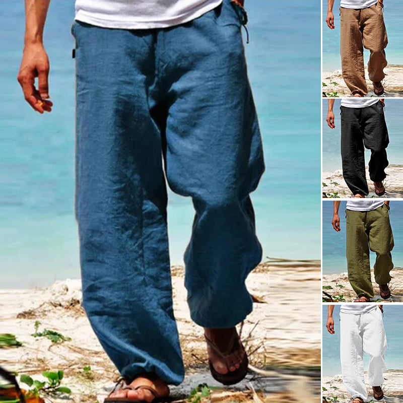 Mens Summer Beach Loose Pants