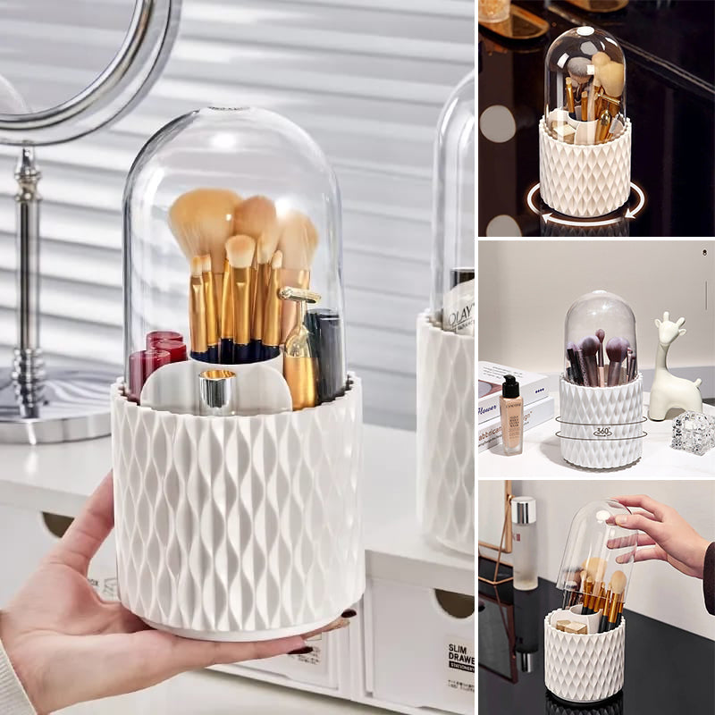 360° Spinning Makeup Brush Holder giftspocket