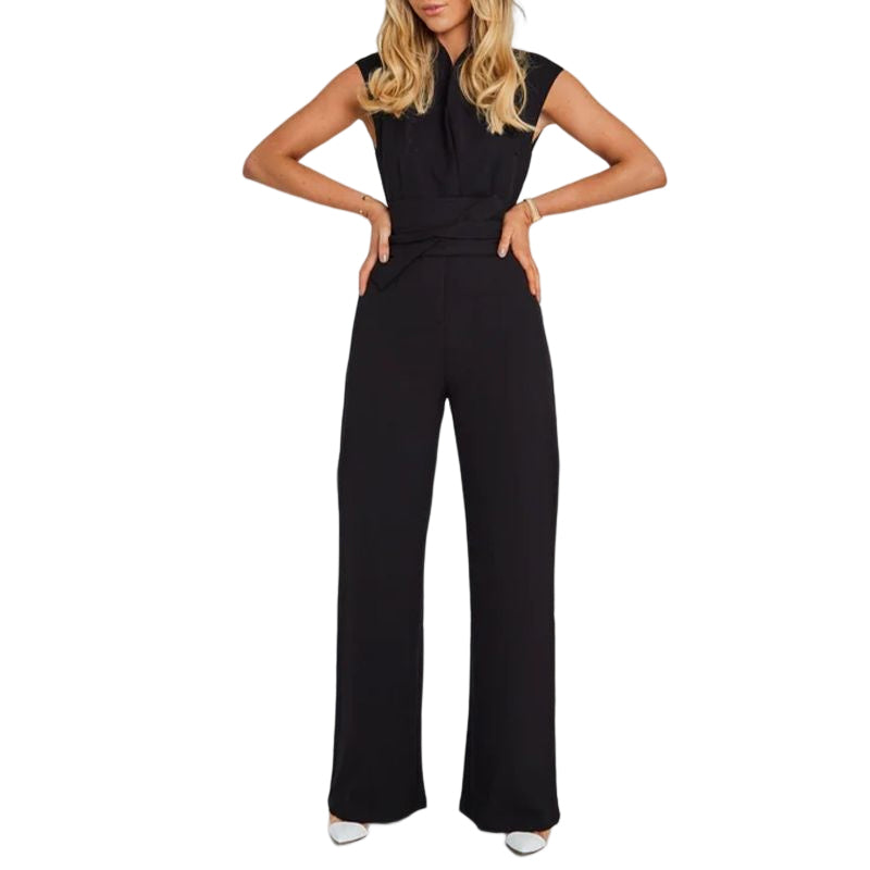 Women's Sleeveless Wide-Leg Jumpsuit