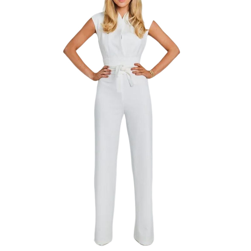 Women's Sleeveless Wide-Leg Jumpsuit